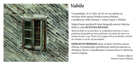 Vabilo - otvoritev razstav